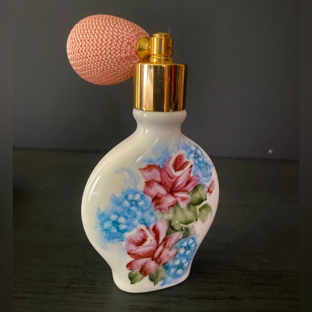 Handpainted Perfume Atomizer, Signed By Barbara McCormick